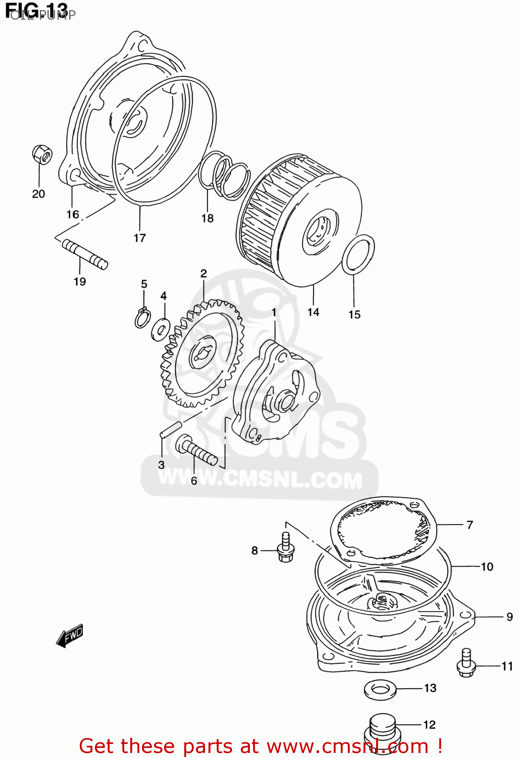 OIL PUMP GZ250 MARAUDER 1999 (X) USA (E03)