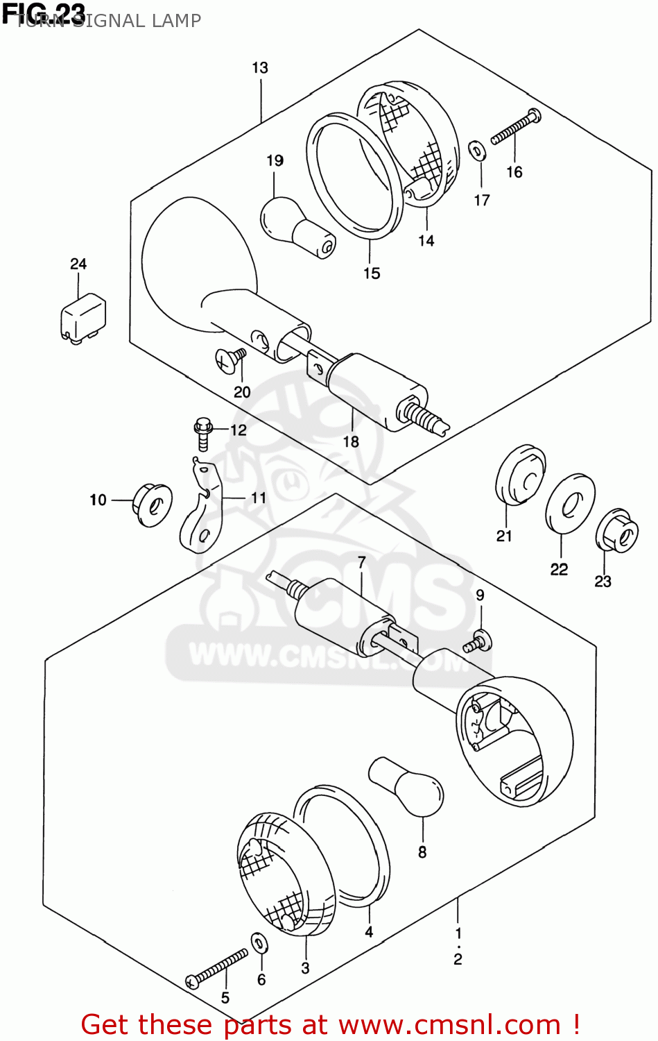 TURN SIGNAL LAMP GZ250 MARAUDER 1999 (X) USA (E03)
