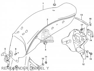 REAR FENDER (MODEL Y - GZ250 MARAUDER 1999 (X) USA (E03)