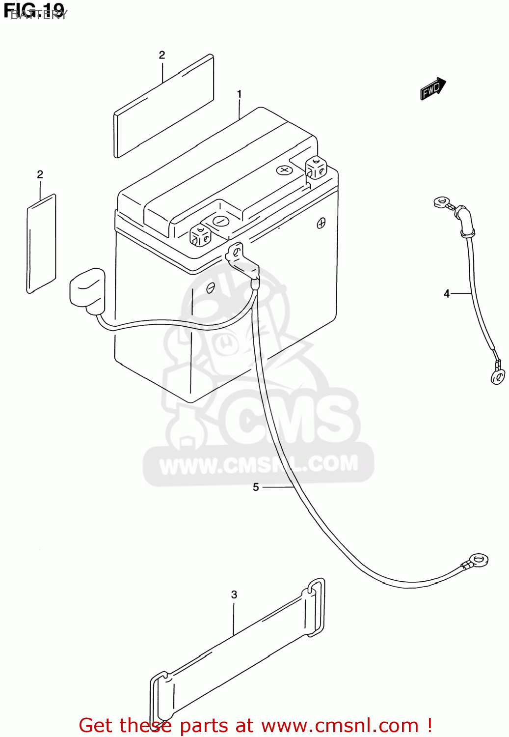 BATTERY GZ250 MARAUDER 2000 (Y) USA (E03)
