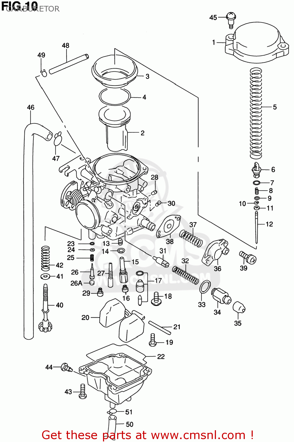 CARBURETOR GZ250 MARAUDER 2000 (Y) USA (E03)
