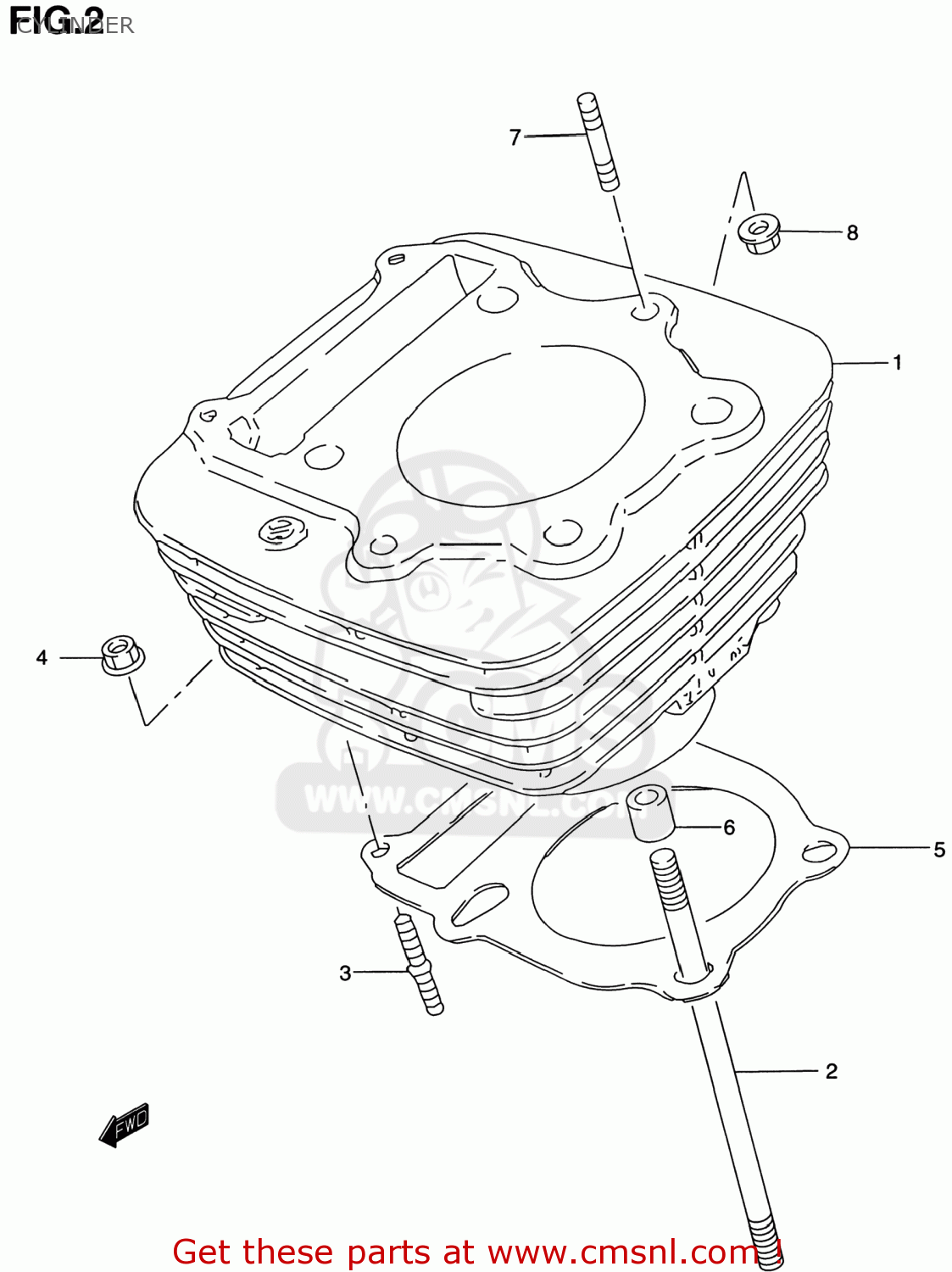 CYLINDER GZ250 MARAUDER 2000 (Y) USA (E03)