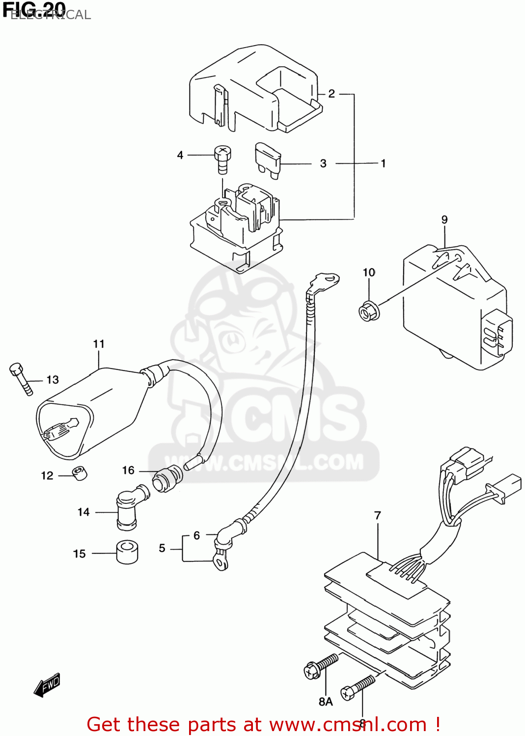 ELECTRICAL GZ250 MARAUDER 2000 (Y) USA (E03)
