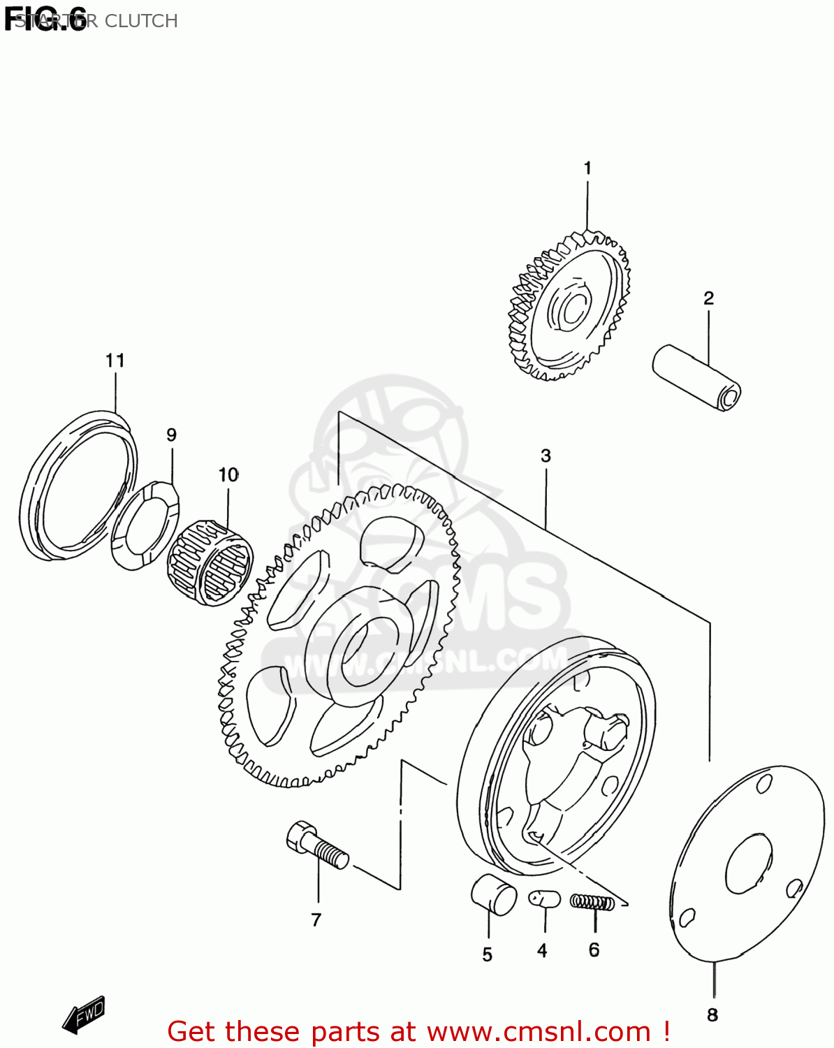STARTER CLUTCH GZ250 MARAUDER 2000 (Y) USA (E03)
