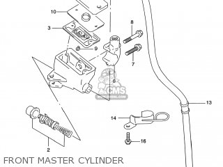 FRONT MASTER CYLINDER - GZ250 MARAUDER 2000 (Y) USA (E03)
