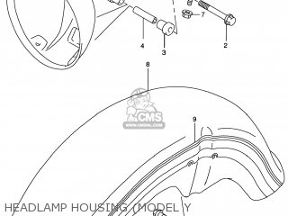 HEADLAMP HOUSING (MODEL Y - GZ250 MARAUDER 2000 (Y) USA (E03)