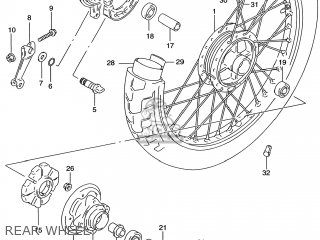 REAR WHEEL - GZ250 MARAUDER 2000 (Y) USA (E03)
