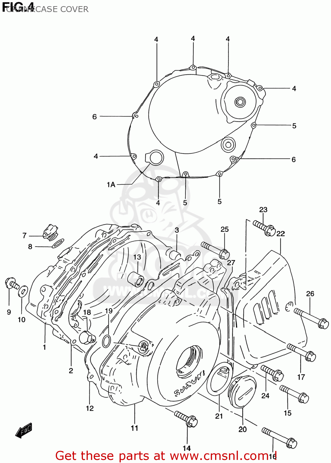 CRANKCASE COVER GZ250 MARAUDER 2001 (K1) USA (E03)