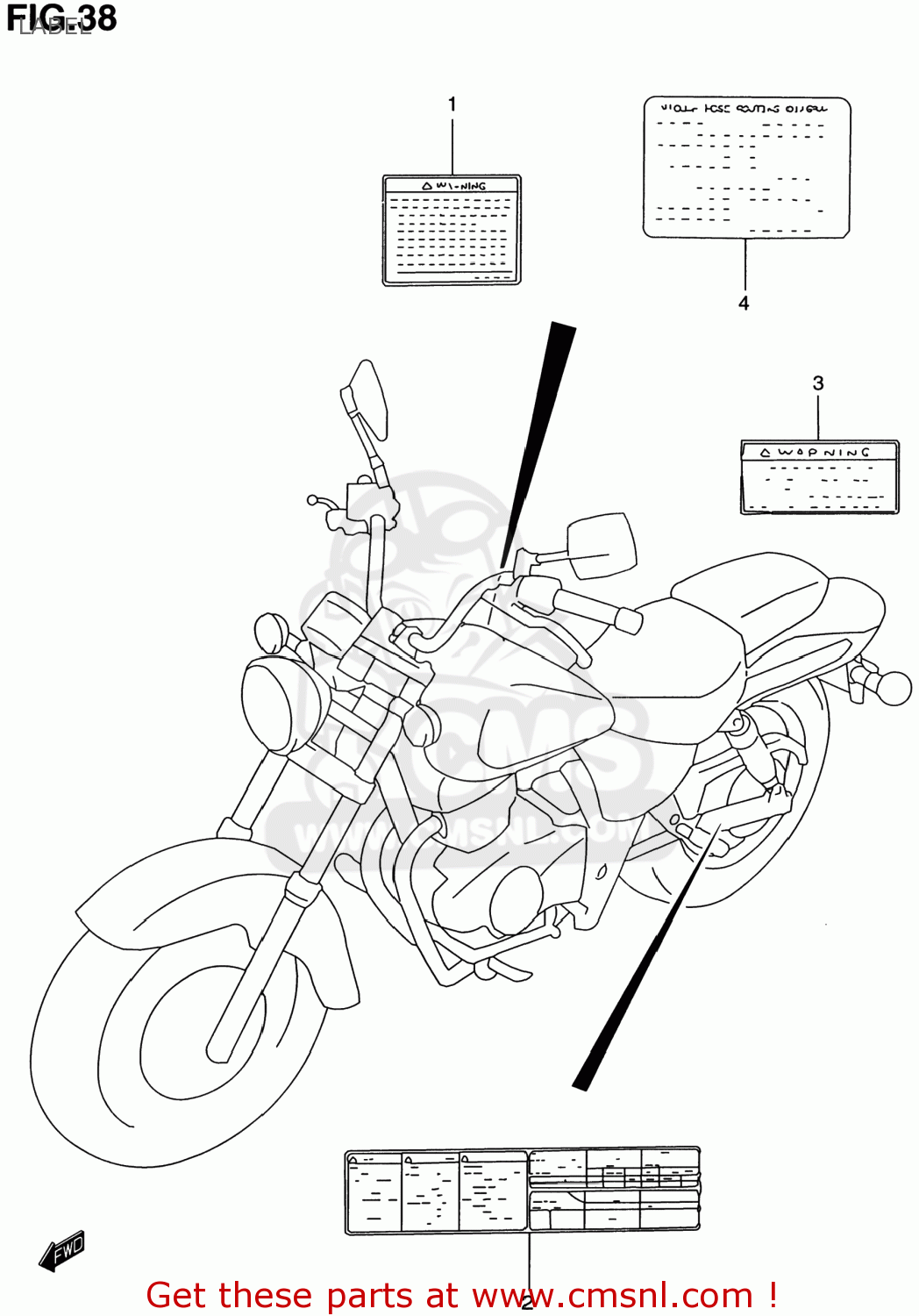 LABEL GZ250 MARAUDER 2001 (K1) USA (E03)