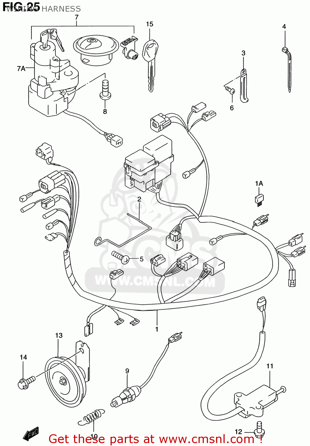 WIRING HARNESS GZ250 MARAUDER 2001 (K1) USA (E03)