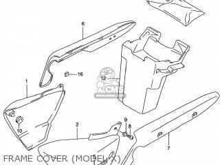 FRAME COVER (MODEL X) - GZ250 MARAUDER 2001 (K1) USA (E03)