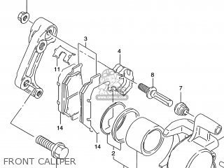 FRONT CALIPER - GZ250 MARAUDER 2001 (K1) USA (E03)