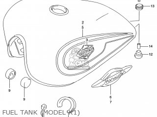 FUEL TANK (MODEL K1) - GZ250 MARAUDER 2001 (K1) USA (E03)