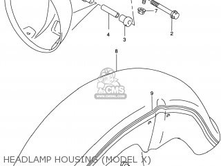 HEADLAMP HOUSING (MODEL X) - GZ250 MARAUDER 2001 (K1) USA (E03)