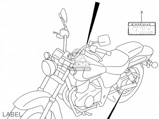 LABEL - GZ250 MARAUDER 2001 (K1) USA (E03)