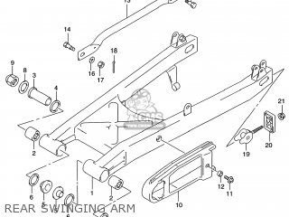 REAR SWINGING ARM - GZ250 MARAUDER 2001 (K1) USA (E03)