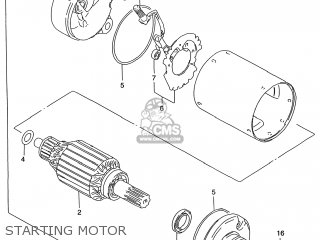 STARTING MOTOR - GZ250 MARAUDER 2001 (K1) USA (E03)