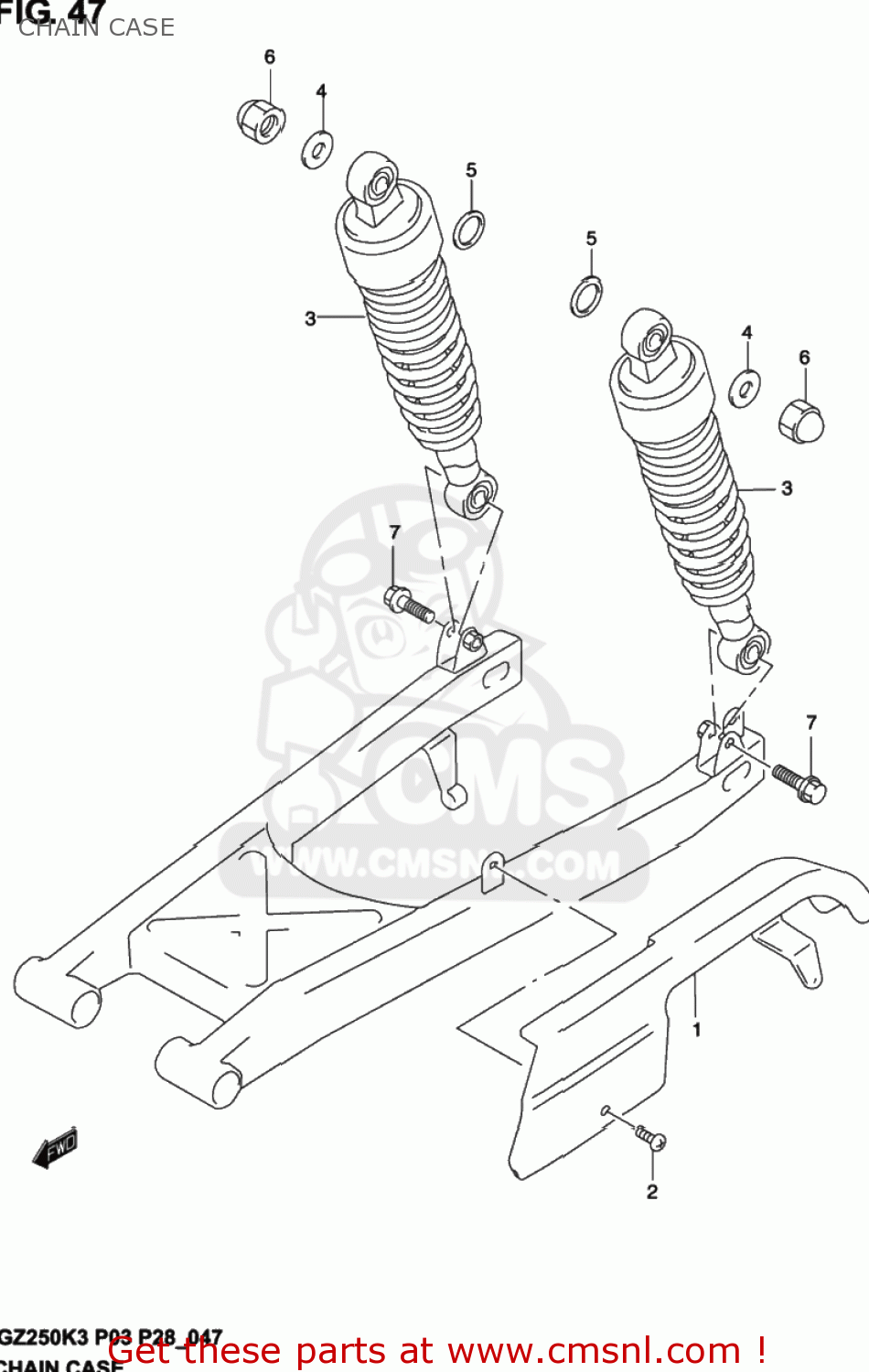 CHAIN CASE GZ250 MARAUDER 2002 (K2) USA (E03)