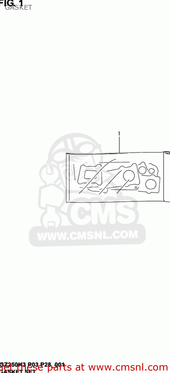 GASKET GZ250 MARAUDER 2002 (K2) USA (E03)