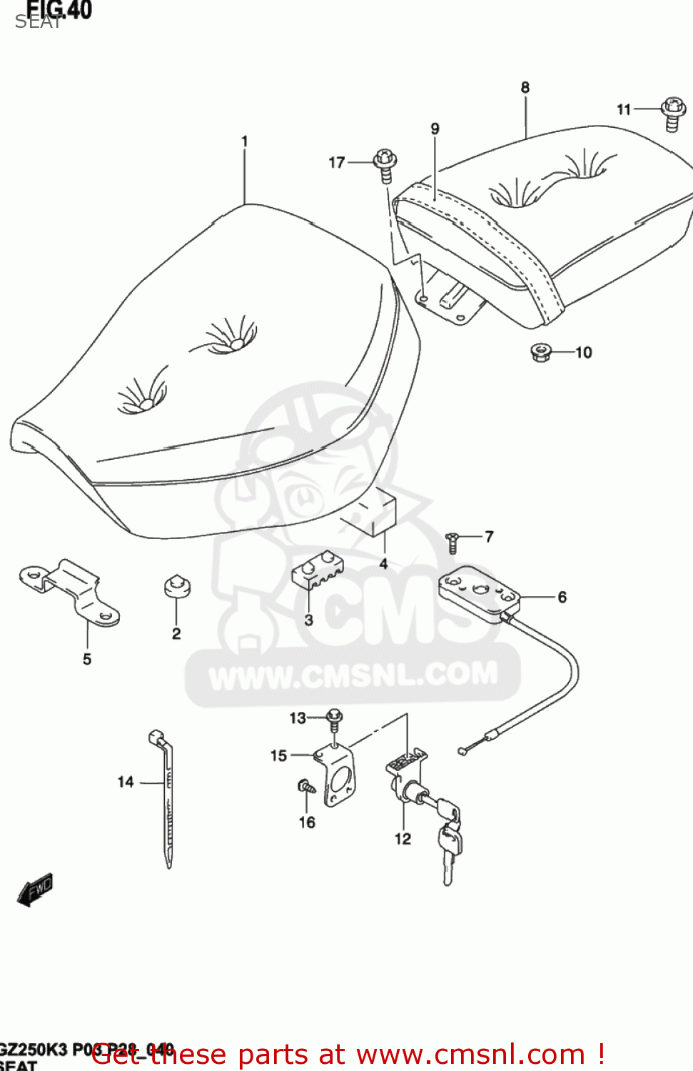 SEAT GZ250 MARAUDER 2002 (K2) USA (E03)