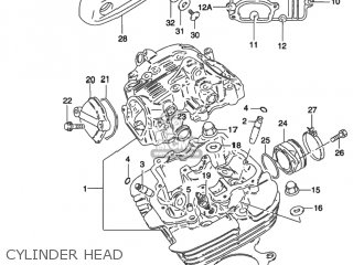 CYLINDER HEAD - GZ250 MARAUDER 2002 (K2) USA (E03)