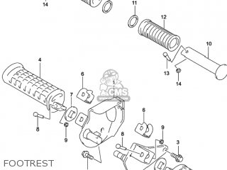 FOOTREST - GZ250 MARAUDER 2002 (K2) USA (E03)