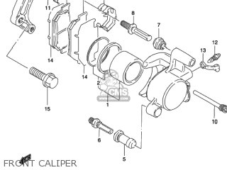 FRONT CALIPER - GZ250 MARAUDER 2002 (K2) USA (E03)