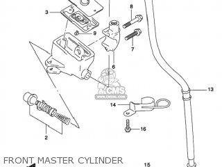 FRONT MASTER CYLINDER - GZ250 MARAUDER 2002 (K2) USA (E03)