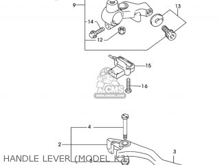HANDLE LEVER (MODEL K3) - GZ250 MARAUDER 2002 (K2) USA (E03)