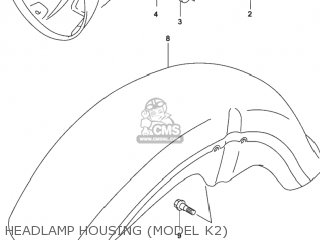 HEADLAMP HOUSING (MODEL K2) - GZ250 MARAUDER 2002 (K2) USA (E03)