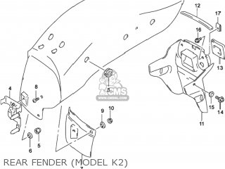 REAR FENDER (MODEL K2) - GZ250 MARAUDER 2002 (K2) USA (E03)