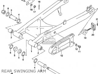 REAR SWINGING ARM - GZ250 MARAUDER 2002 (K2) USA (E03)