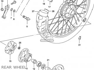 REAR WHEEL - GZ250 MARAUDER 2002 (K2) USA (E03)