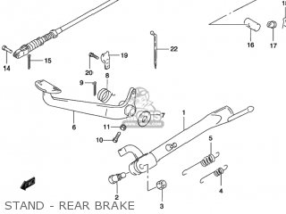 STAND - REAR BRAKE - GZ250 MARAUDER 2002 (K2) USA (E03)