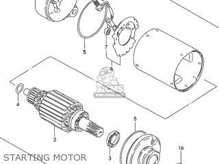 STARTING MOTOR - GZ250 MARAUDER 2002 (K2) USA (E03)