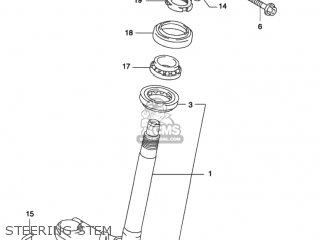 STEERING STEM - GZ250 MARAUDER 2002 (K2) USA (E03)