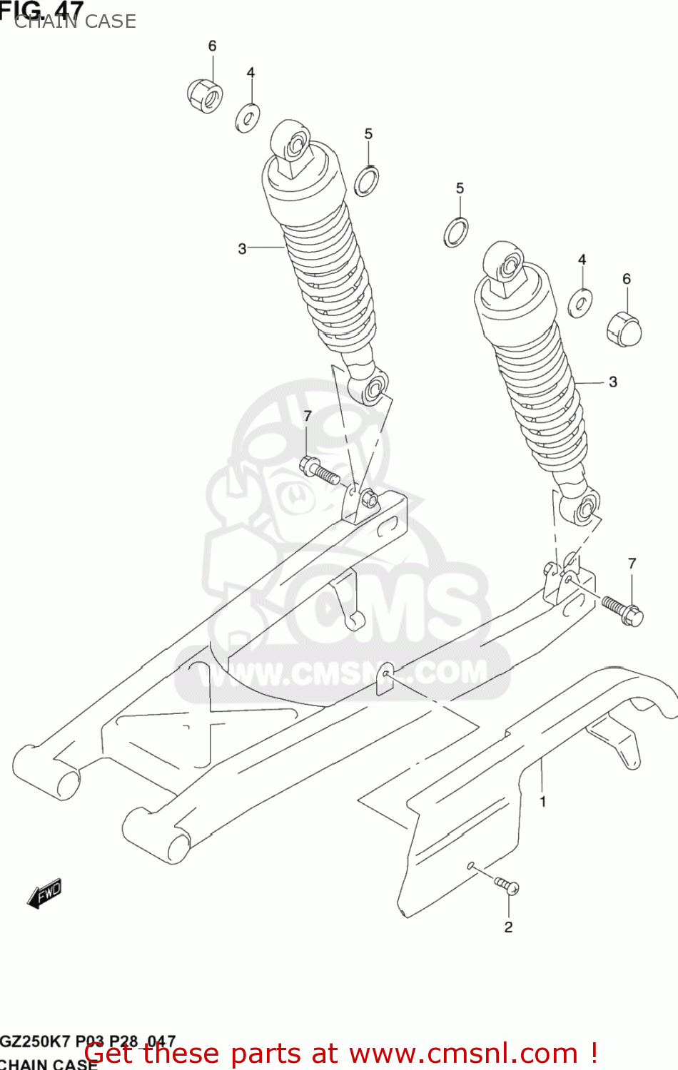 CHAIN CASE GZ250 MARAUDER 2003 (K3) USA (E03)
