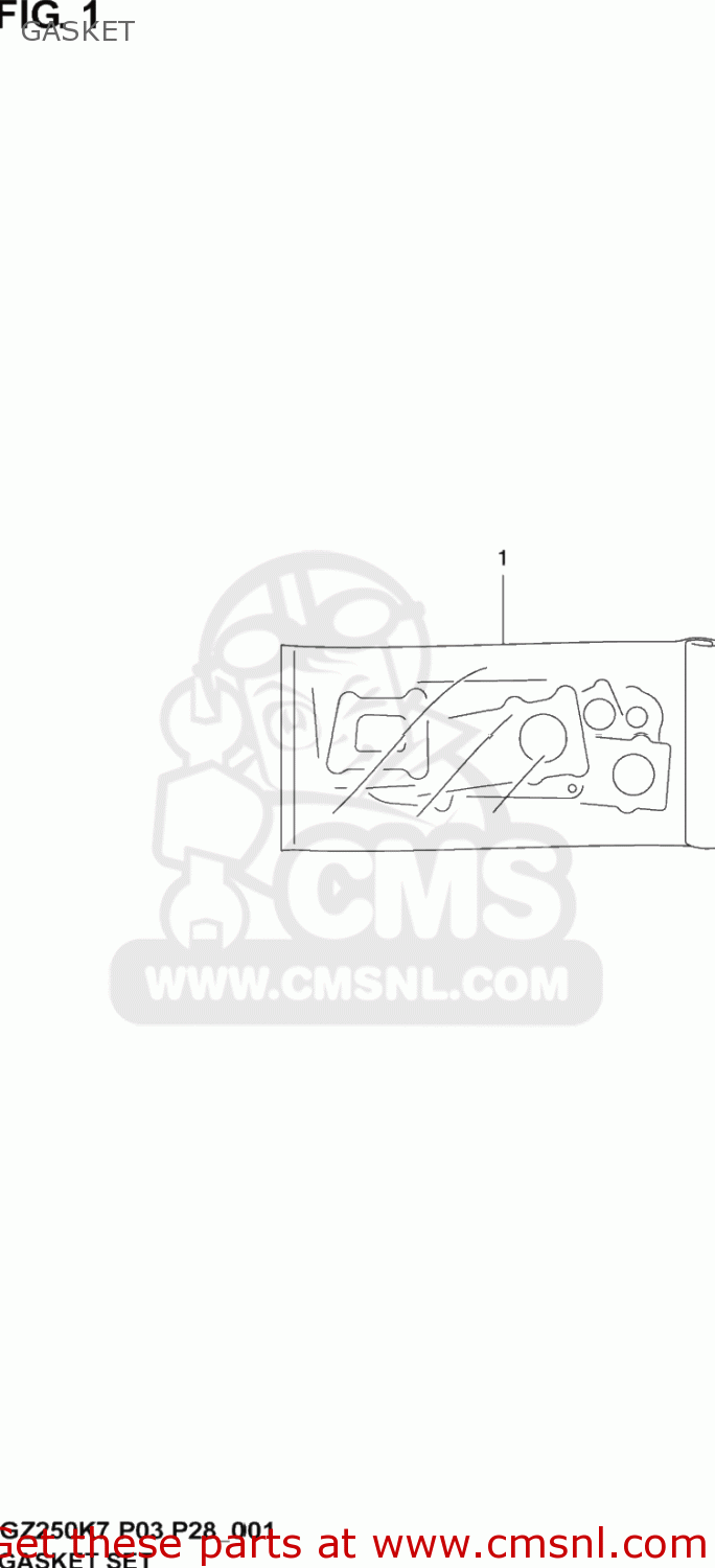 GASKET GZ250 MARAUDER 2003 (K3) USA (E03)