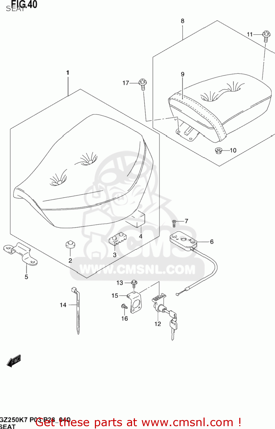 SEAT GZ250 MARAUDER 2003 (K3) USA (E03)