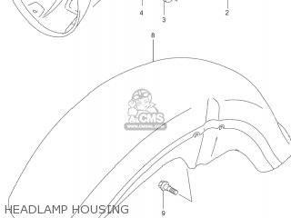 HEADLAMP HOUSING - GZ250 MARAUDER 2003 (K3) USA (E03)
