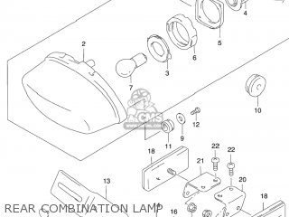 REAR COMBINATION LAMP - GZ250 MARAUDER 2003 (K3) USA (E03)