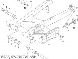REAR SWINGING ARM - GZ250 MARAUDER 2003 (K3) USA (E03)