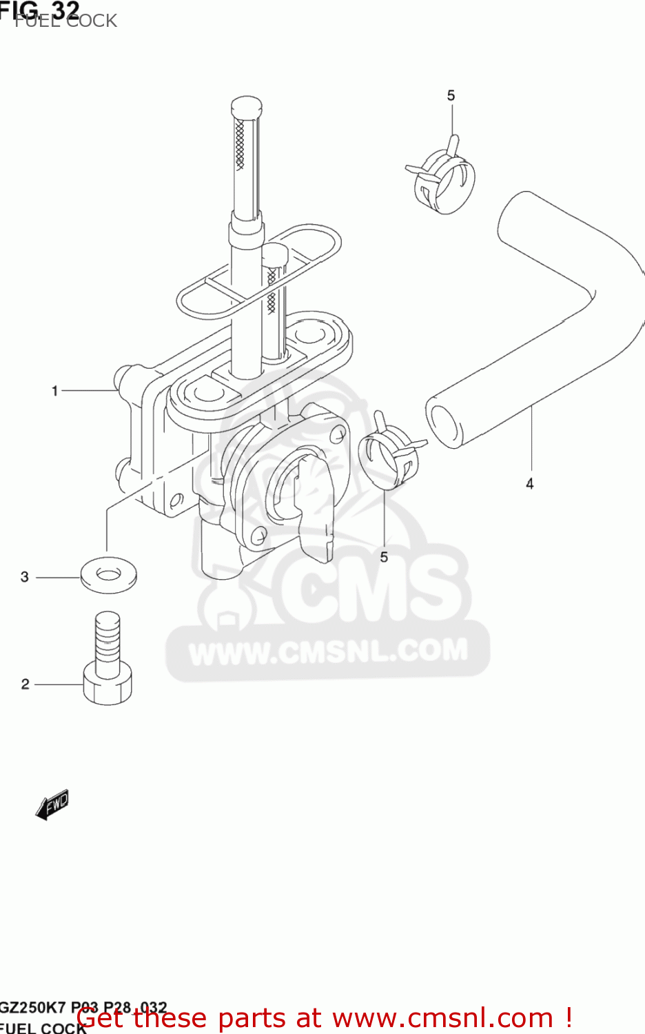 FUEL COCK GZ250 MARAUDER 2004 (K4) USA (E03)