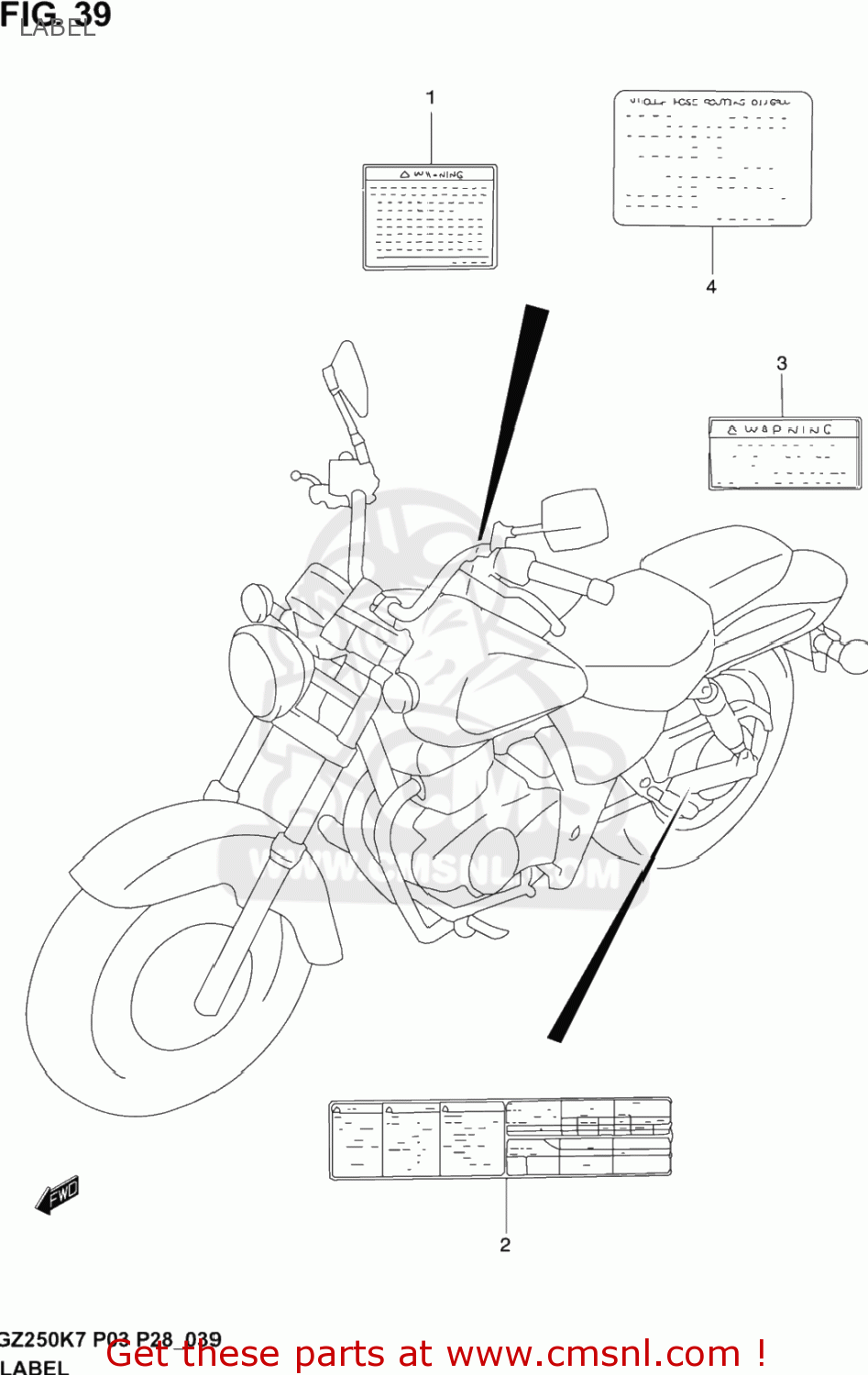 LABEL GZ250 MARAUDER 2004 (K4) USA (E03)