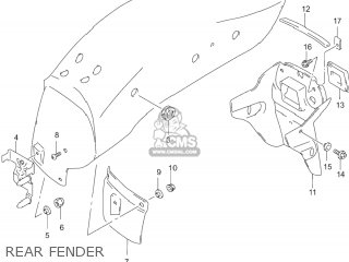 REAR FENDER - GZ250 MARAUDER 2004 (K4) USA (E03)