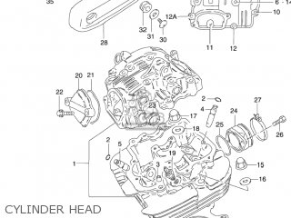 CYLINDER HEAD - GZ250 MARAUDER 2005 (K5) USA (E03)