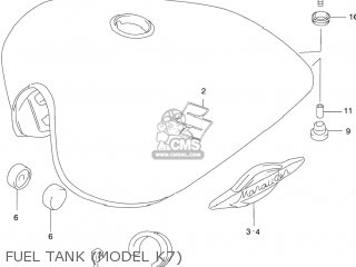 FUEL TANK (MODEL K7) - GZ250 MARAUDER 2005 (K5) USA (E03)