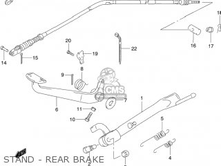 STAND - REAR BRAKE - GZ250 MARAUDER 2005 (K5) USA (E03)
