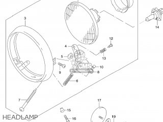 HEADLAMP - GZ250 MARAUDER 2006 (K6) USA (E03)
