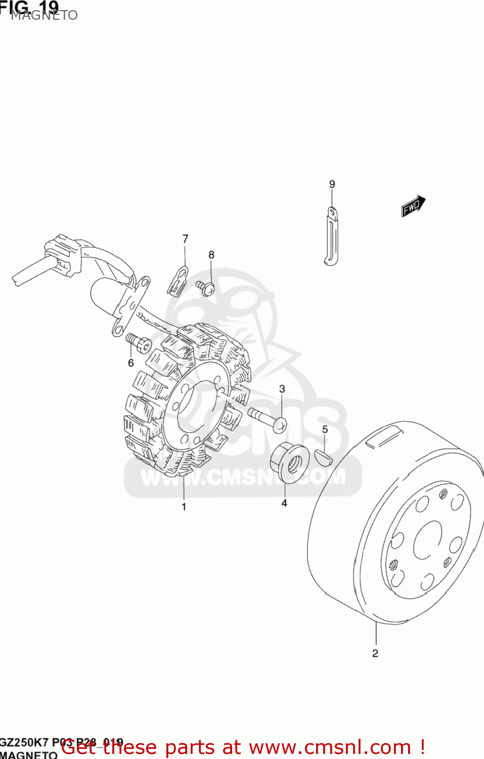 MAGNETO GZ250 MARAUDER 2007 (K7) USA (E03)